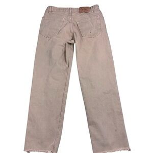 Vintage Levi’s 550 relaxed fit tan jeans USA made 32 x 30